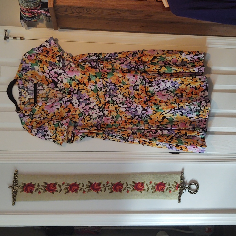 Terra & Sky Rayon 3X Tiered Dress